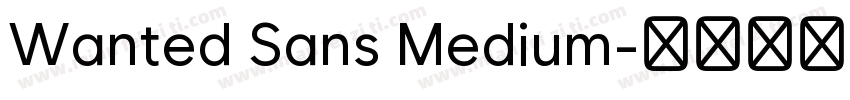 Wanted Sans Medium字体转换